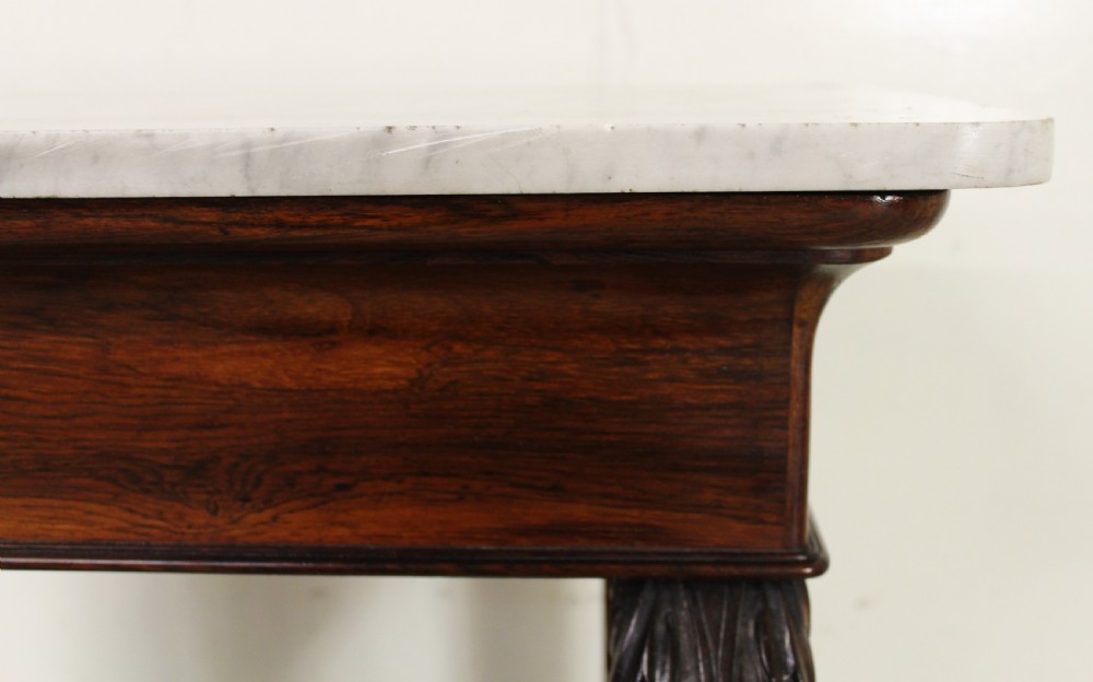 Marble Topped Rosewood Console Table View VI