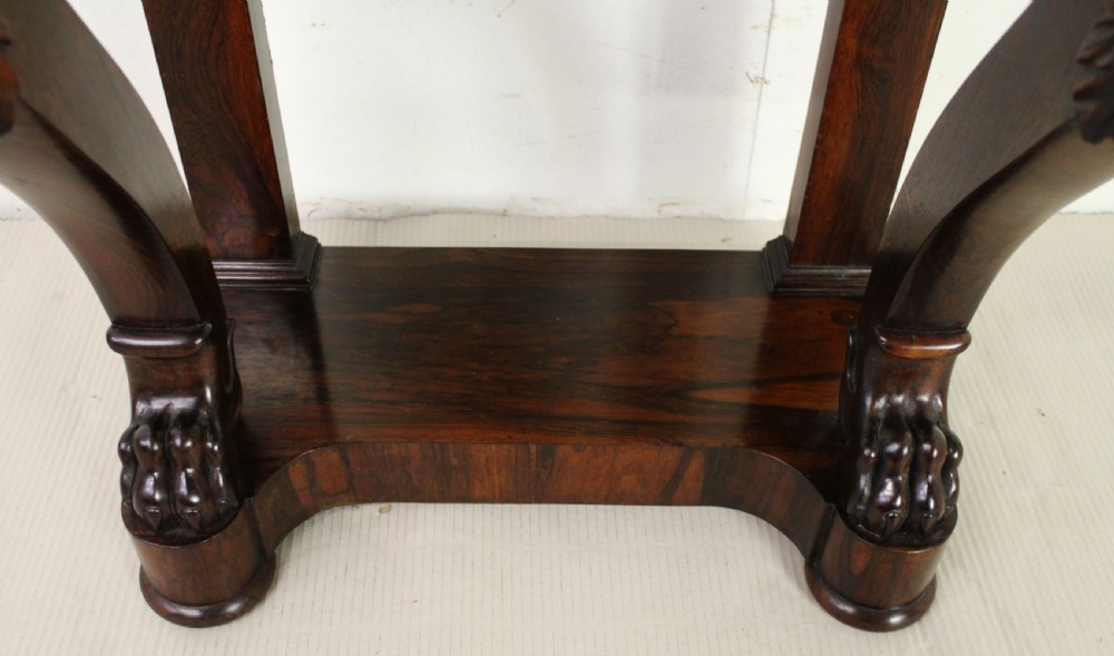 Marble Topped Rosewood Console Table View VIII