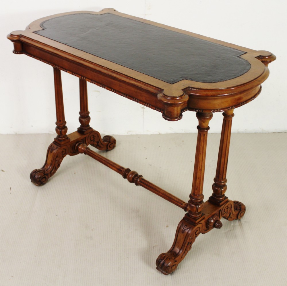 London Quality Walnut Library Table