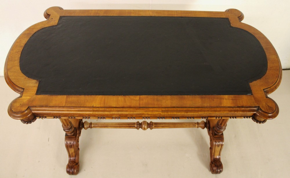 London Quality Walnut Library Table View II