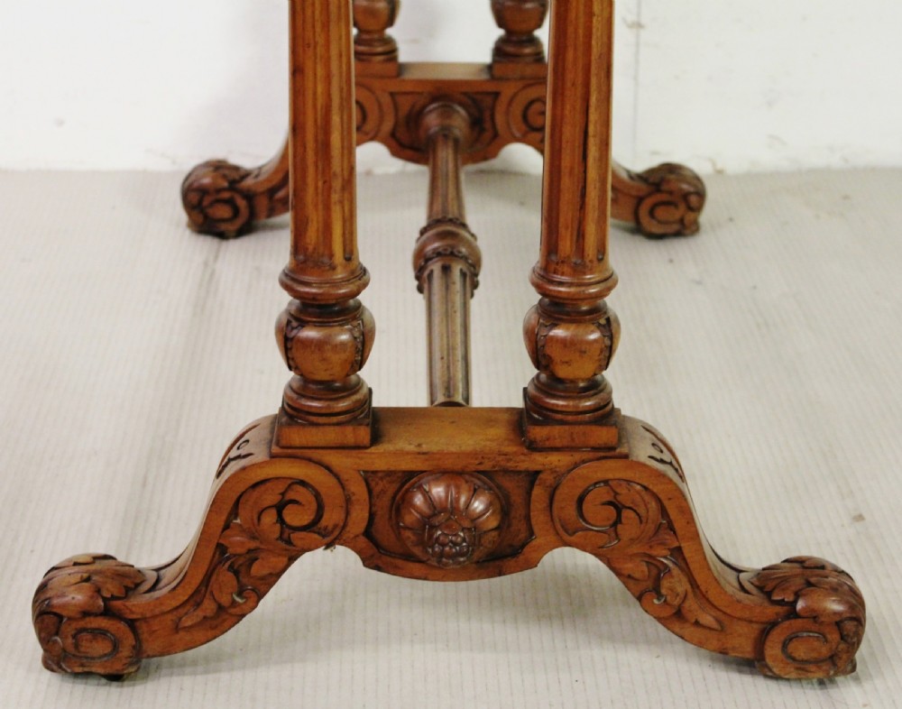 London Quality Walnut Library Table View V