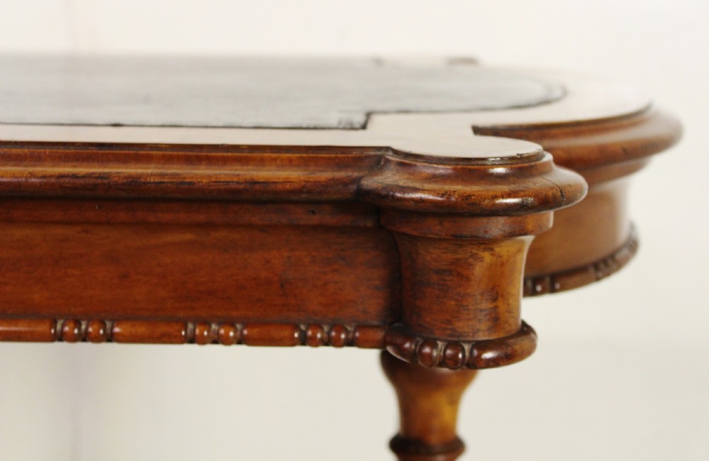 London Quality Walnut Library Table View IX