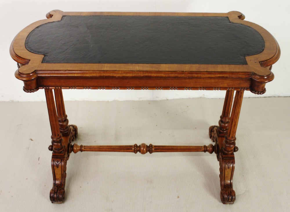 London Quality Walnut Library Table View X