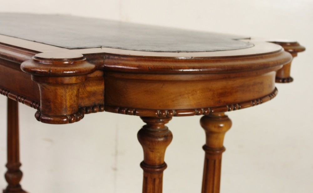 London Quality Walnut Library Table View XVI