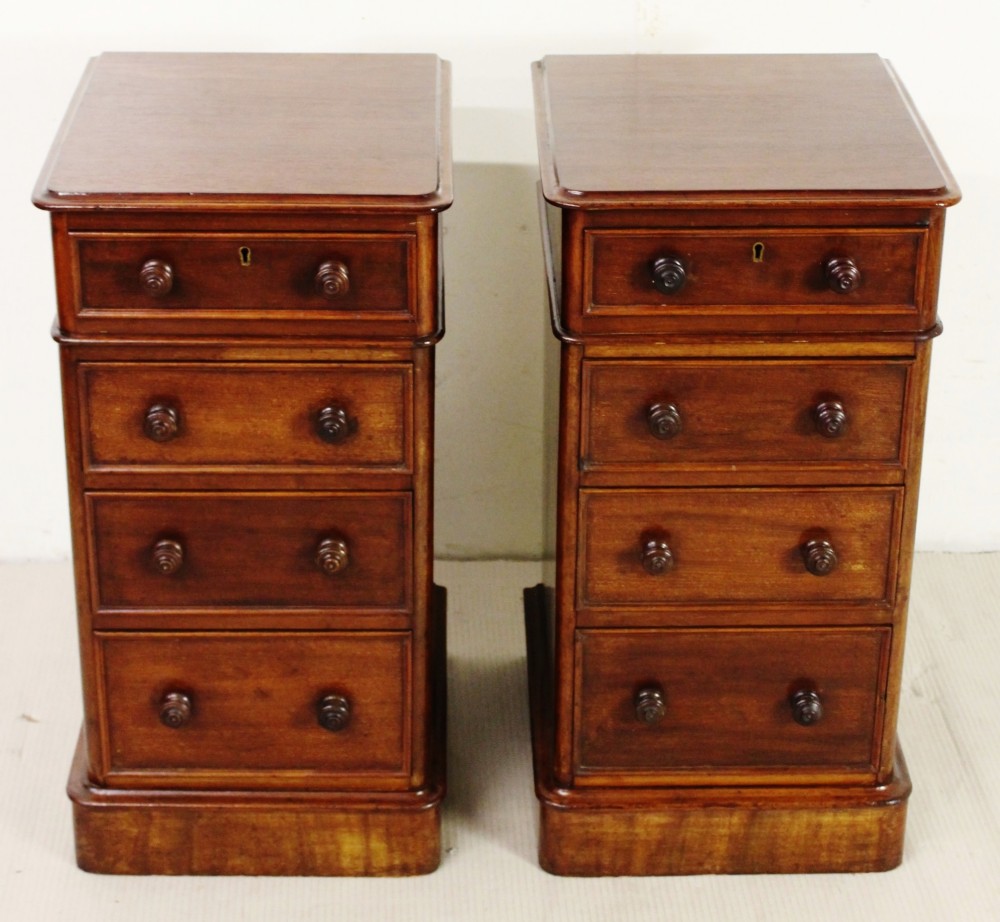 Pair of Victorian Mahogany Bedside Chests
