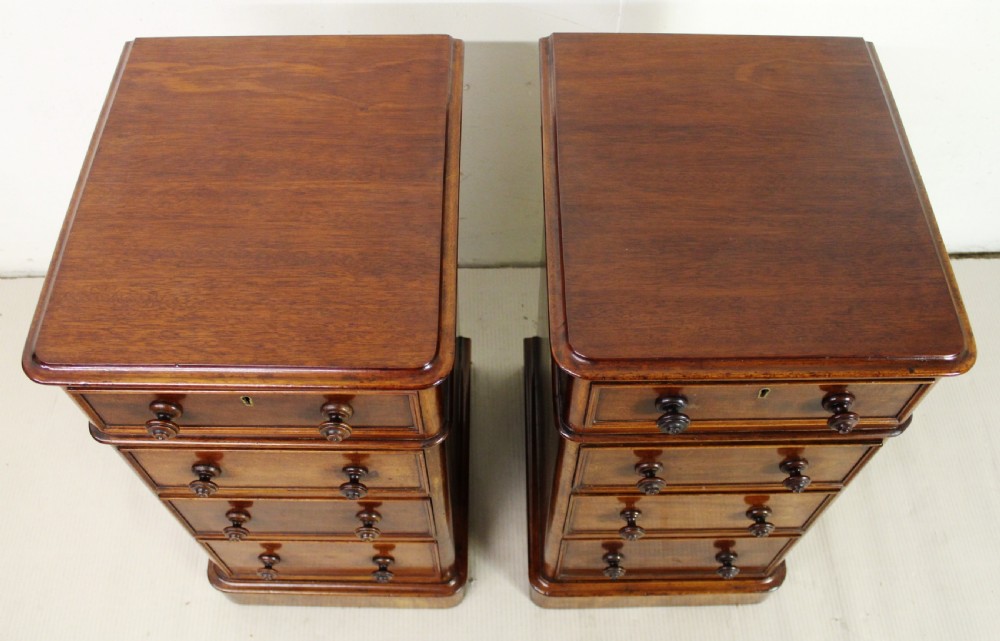 Pair of Victorian Mahogany Bedside Chests View II