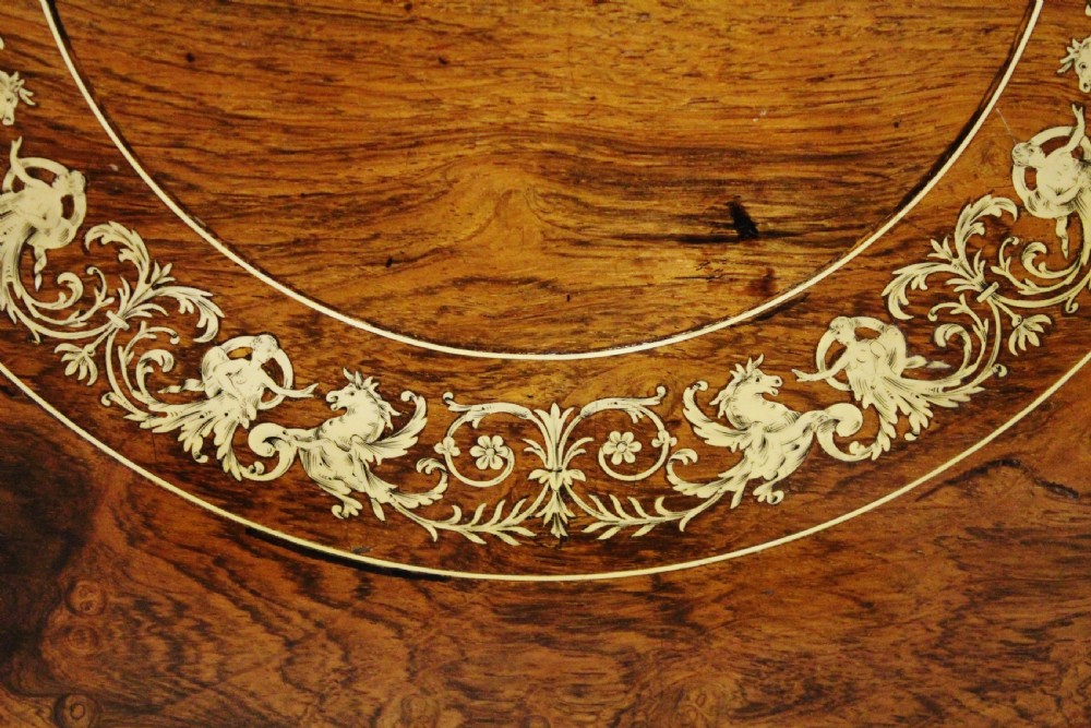 Inlaid Rosewood Occasional Table by Edwards and Roberts View IV
