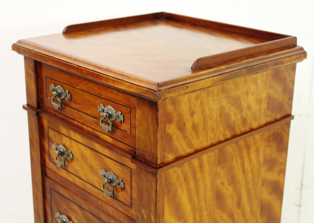Pair of Satinwood Bedside Chests by Maple and Co View X