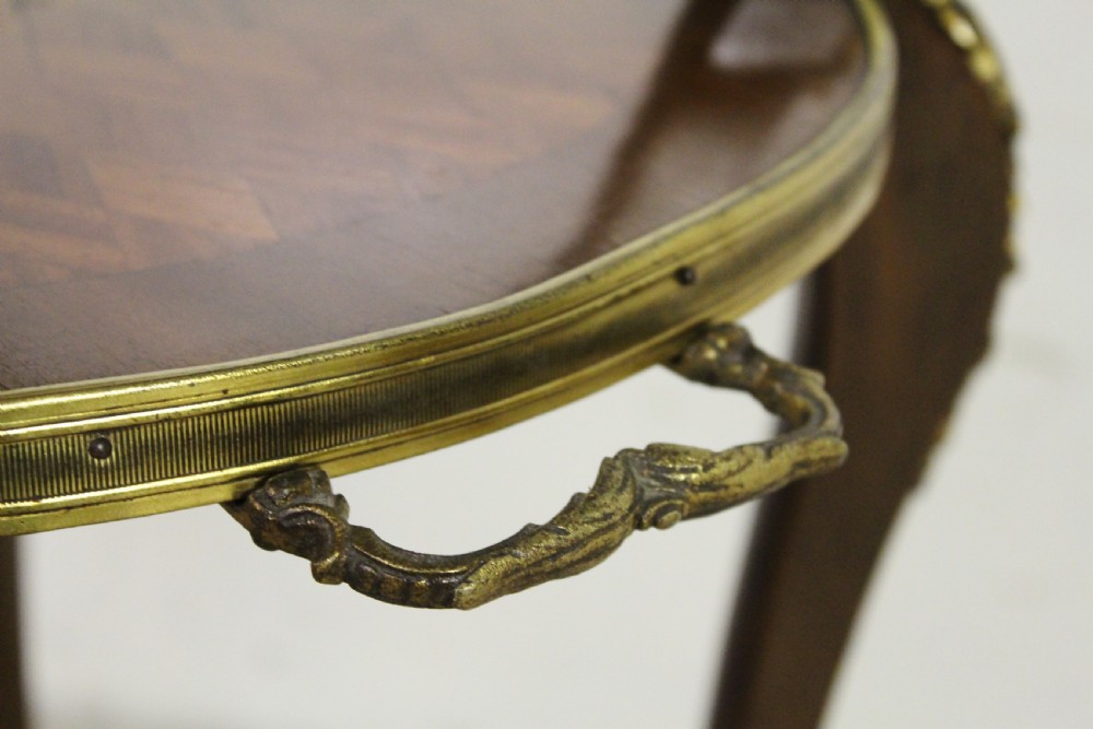 French Kingwood Parquetry Oval Etagere View XI