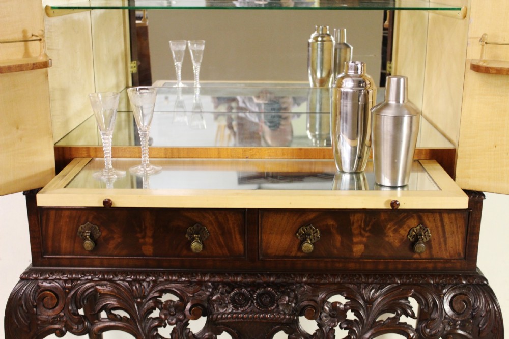Flame Mahogany Cocktail Cabinet View XV