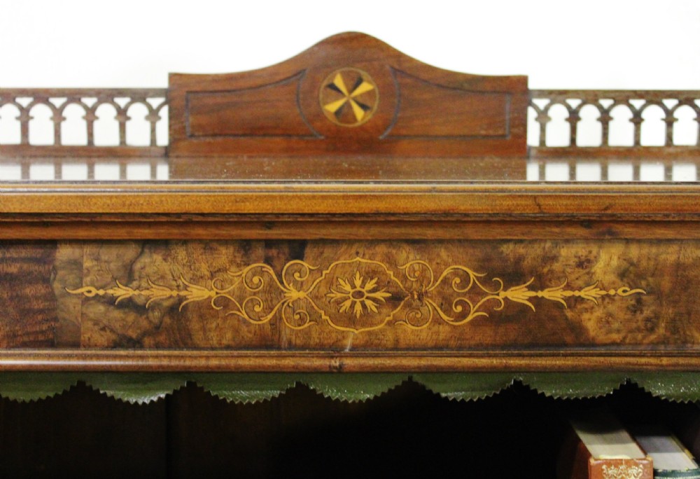 Inlaid Mahogany Open Bookcase View II