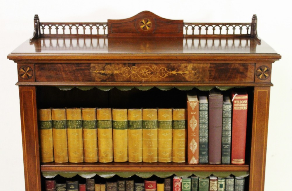 Inlaid Mahogany Open Bookcase View VII