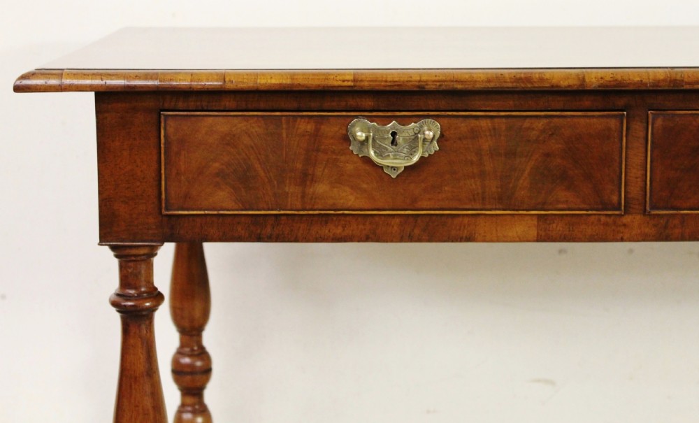 Long Burr Walnut Console Table View VII