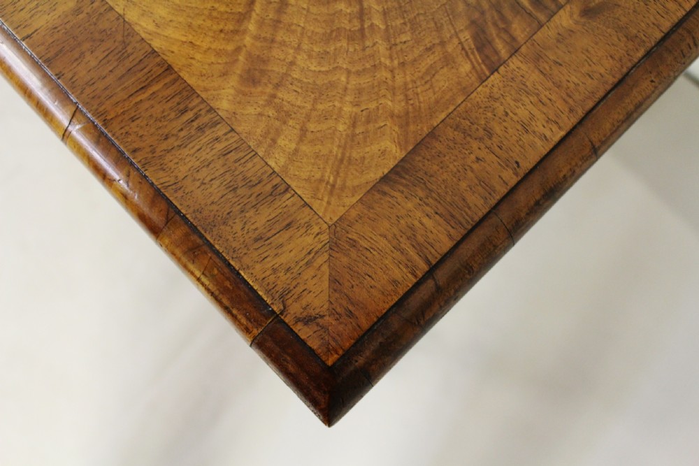 Long Burr Walnut Console Table View XI