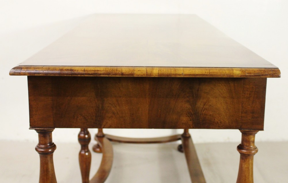 Long Burr Walnut Console Table View XVI