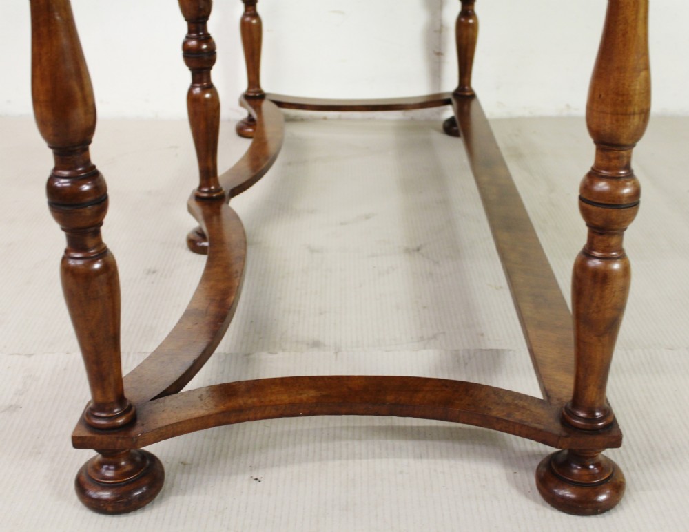 Long Burr Walnut Console Table View XVIII