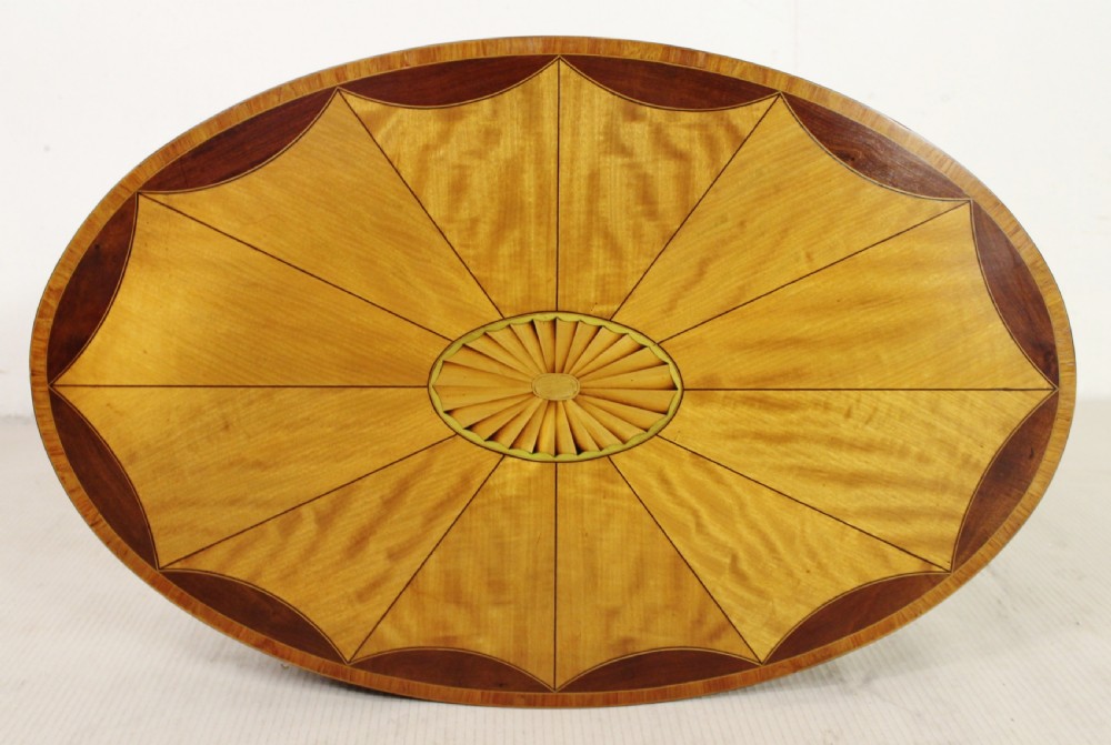 Inlaid Satinwood Oval Occasional Table View IV