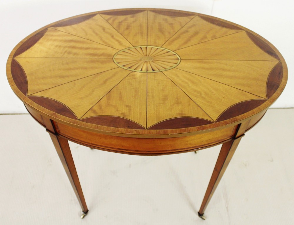 Inlaid Satinwood Oval Occasional Table View VI