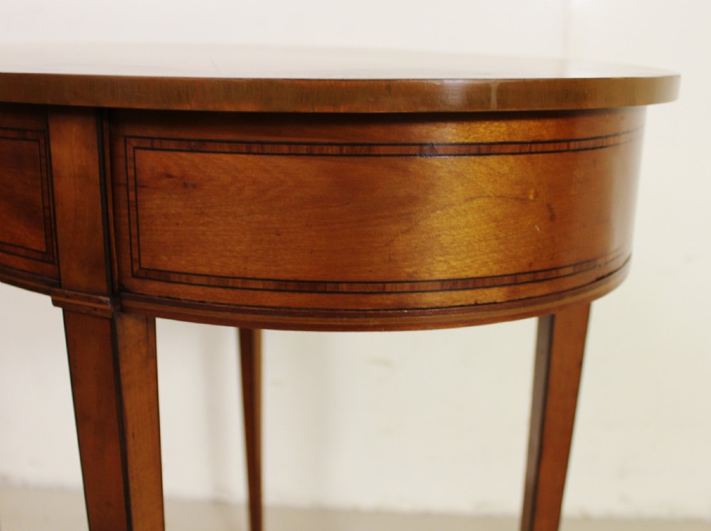 Inlaid Satinwood Oval Occasional Table View X