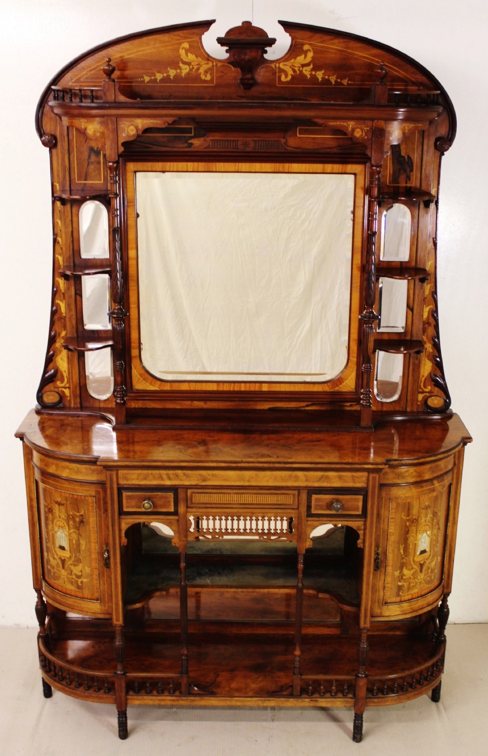 Late Victorian Inlaid Rosewood Chiffonier by Maple and Co