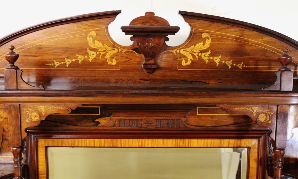Late Victorian Inlaid Rosewood Chiffonier by Maple and Co View V