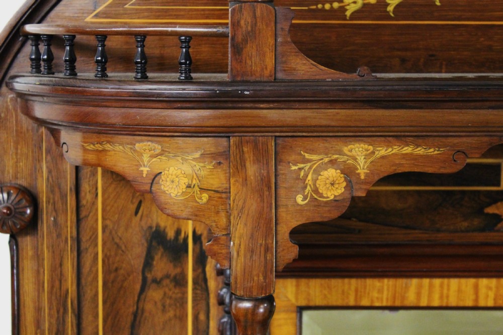 Late Victorian Inlaid Rosewood Chiffonier by Maple and Co View XXI