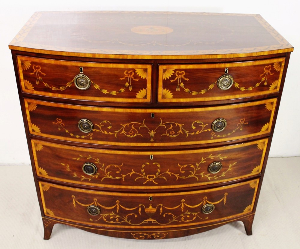 Edwards and Roberts Inlaid Mahogany Chest of Drawers