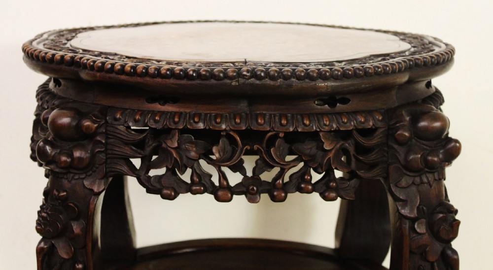 Large 19th Century Chinese Hardwood Stand View IV