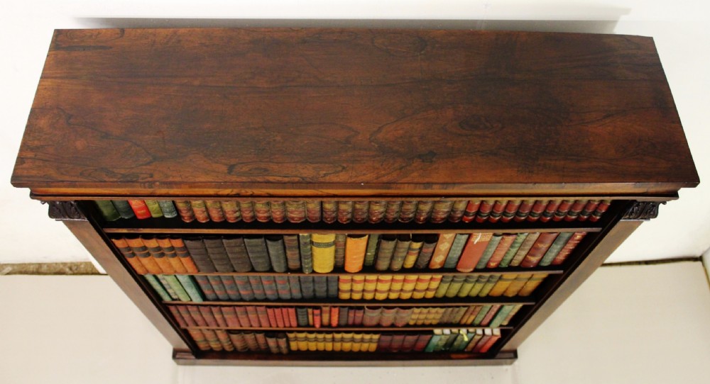 Victorian Rosewood Large Open Bookcase View IV