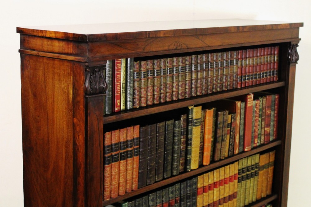 Victorian Rosewood Large Open Bookcase View IX