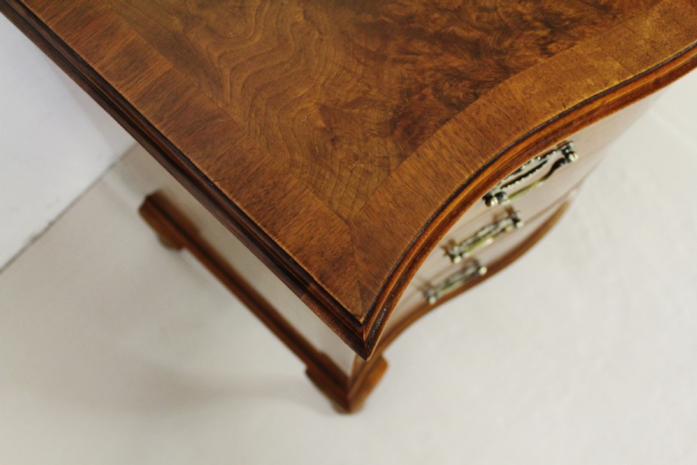 Serpentine Fronted Burr Walnut Chest of Drawers View X