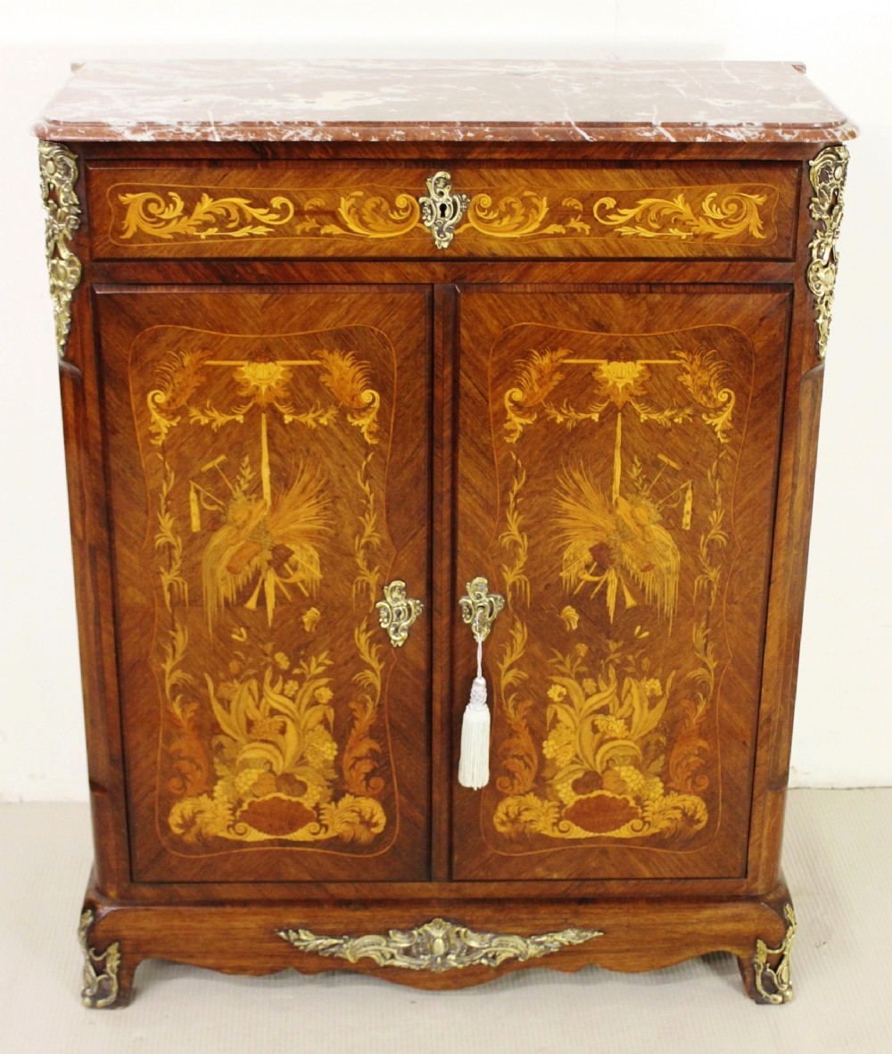French Marquetry Kingwood Side Cabinet