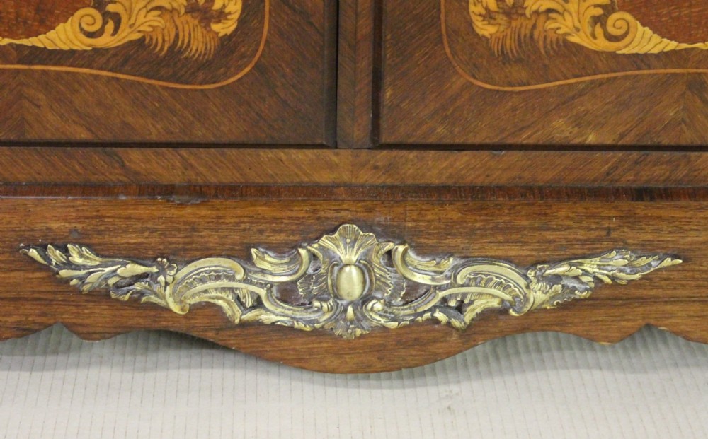 French Marquetry Kingwood Side Cabinet View XII