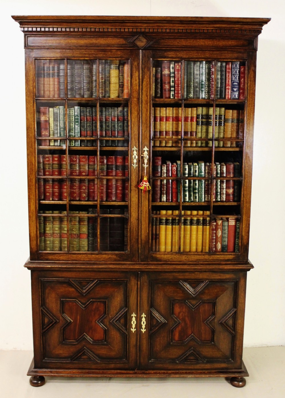 Oak Glazed Bookcase