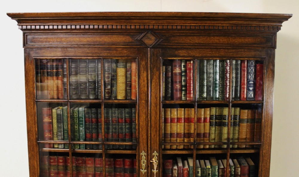 Oak Glazed Bookcase View X