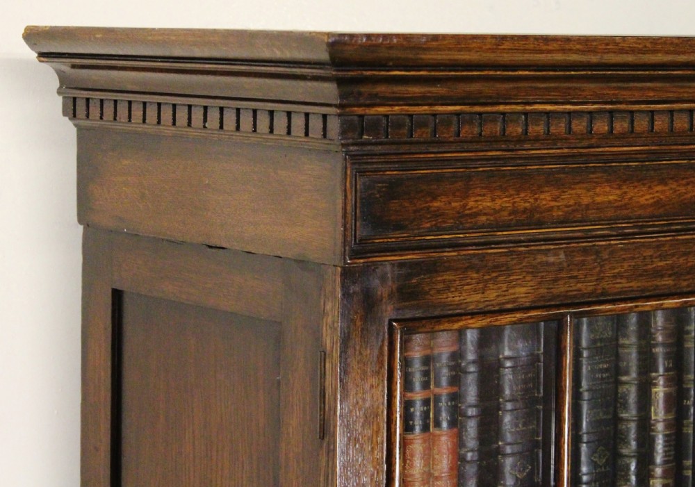 Oak Glazed Bookcase View XIV
