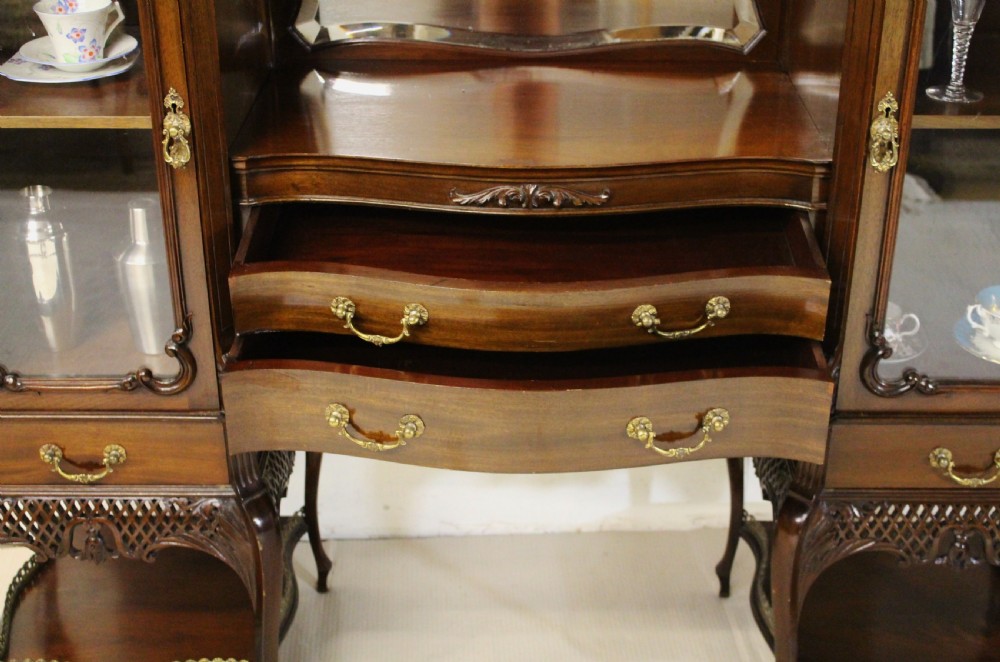 Victorian Carved Mahogany Parlour Cabinet View III