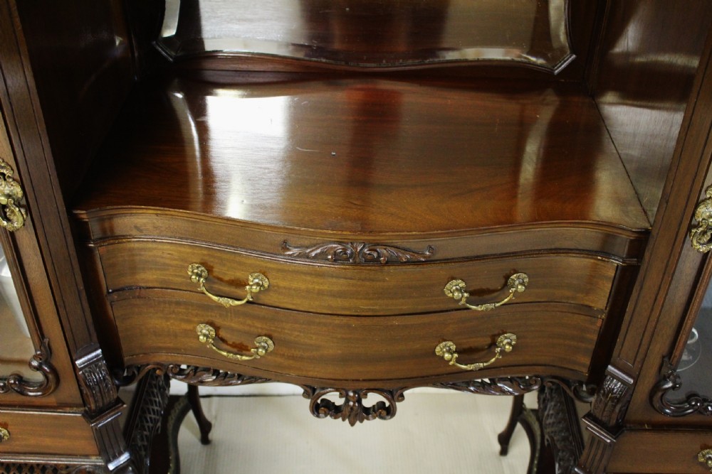 Victorian Carved Mahogany Parlour Cabinet View XIII