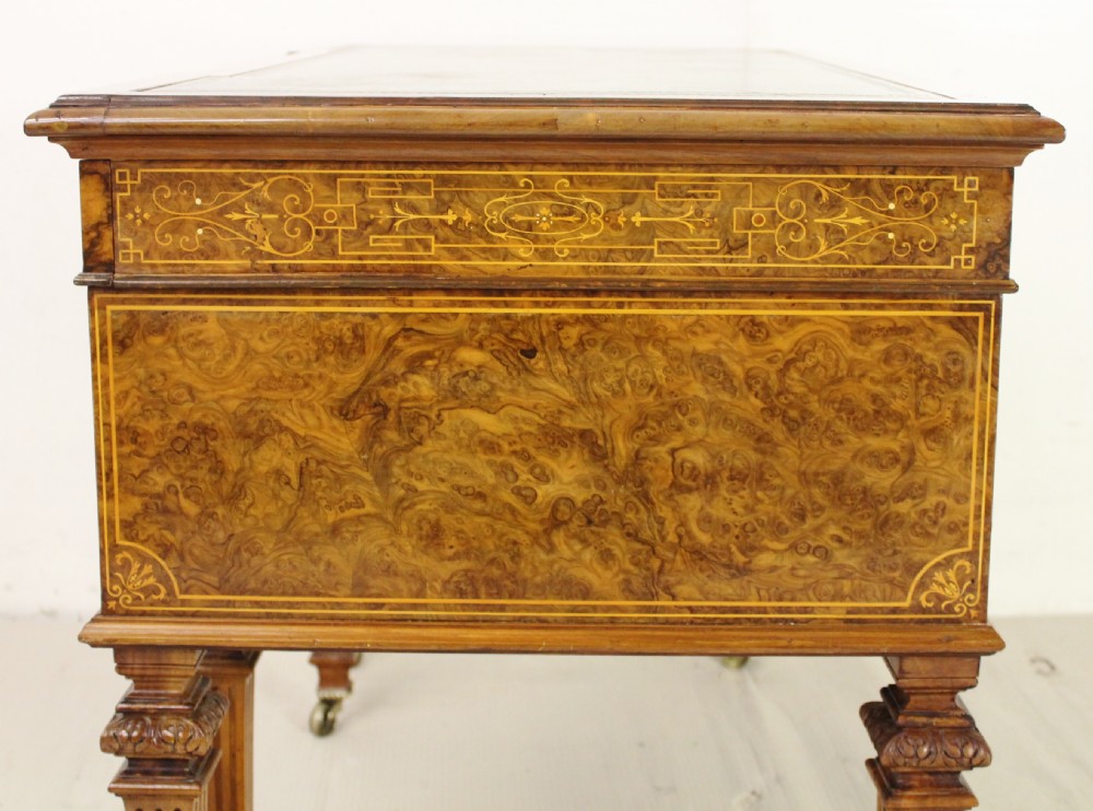 Johnstone and Jeanes Burr Walnut Writing Table View V