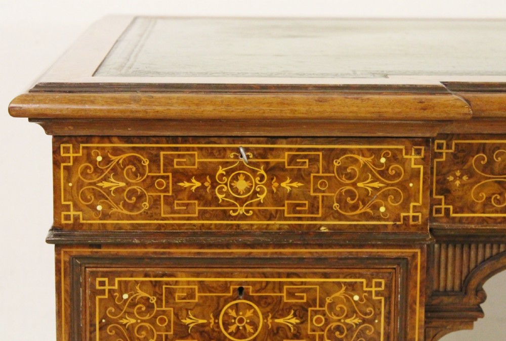 Johnstone and Jeanes Burr Walnut Writing Table View IX