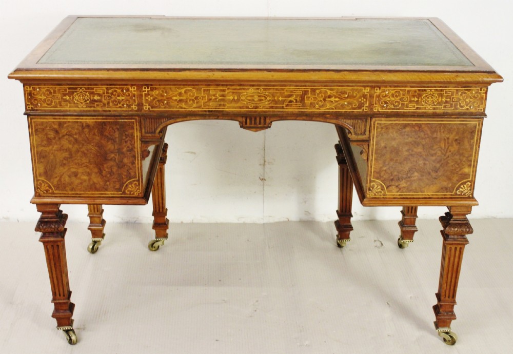 Johnstone and Jeanes Burr Walnut Writing Table View XVIII