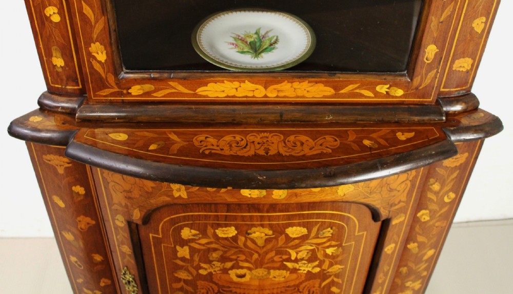 19th Century Dutch Marquetry Corner Cabinet View II