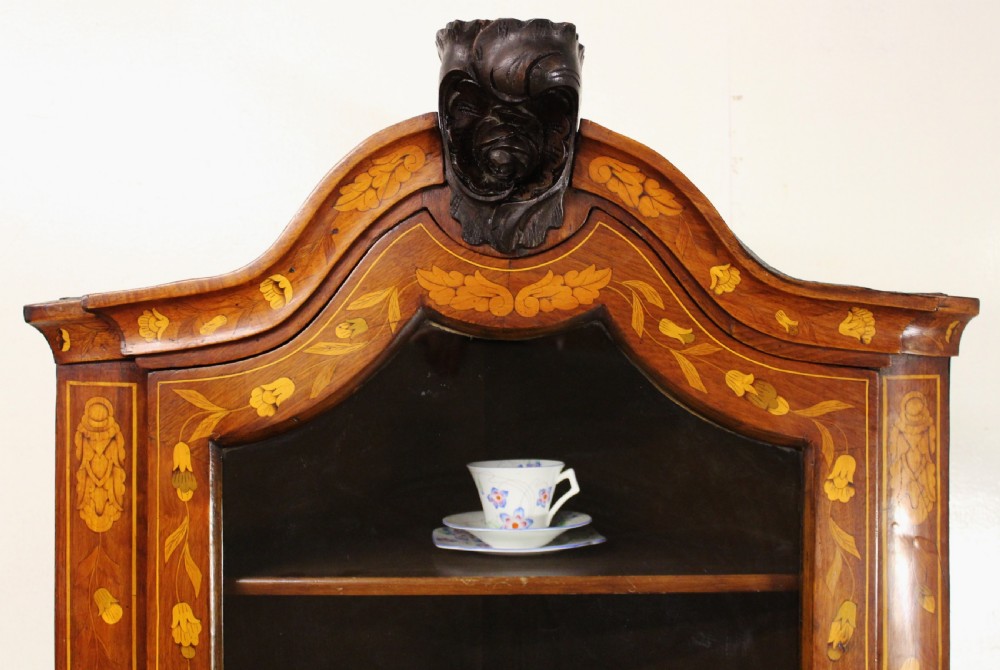 19th Century Dutch Marquetry Corner Cabinet View IX