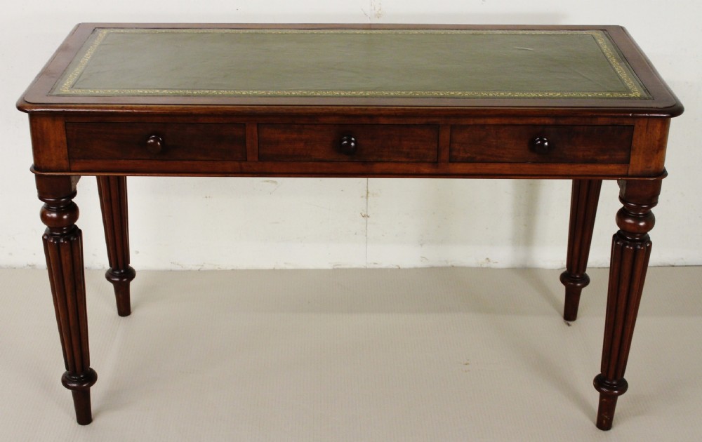 Victorian Mahogany 3 Drawer Writing Table View II