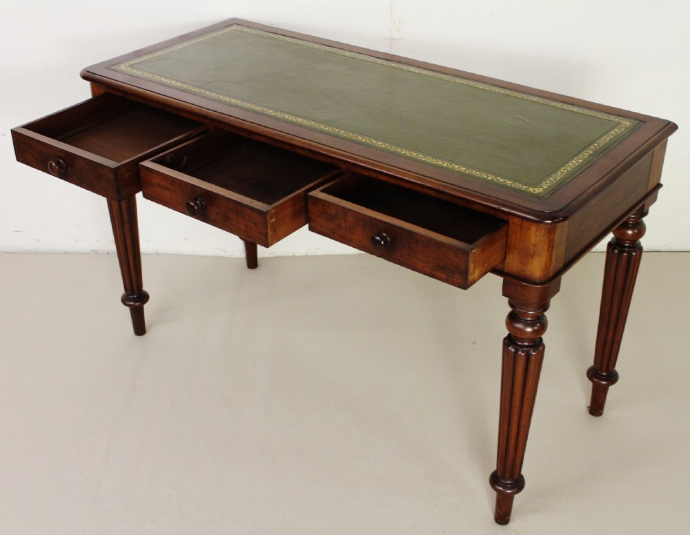 Victorian Mahogany 3 Drawer Writing Table View V