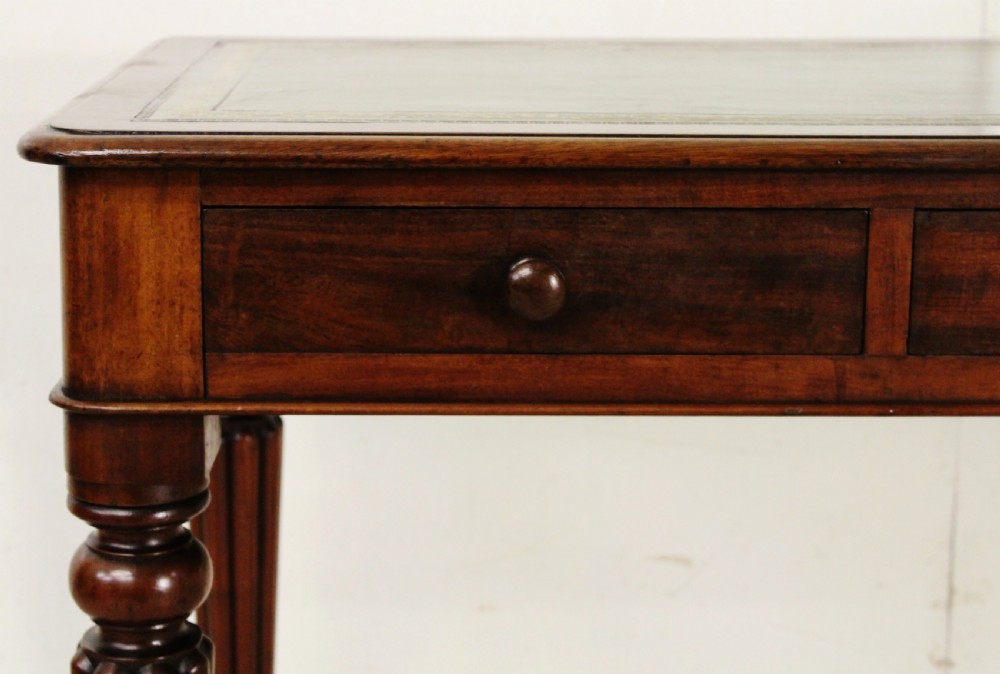 Victorian Mahogany 3 Drawer Writing Table View VI