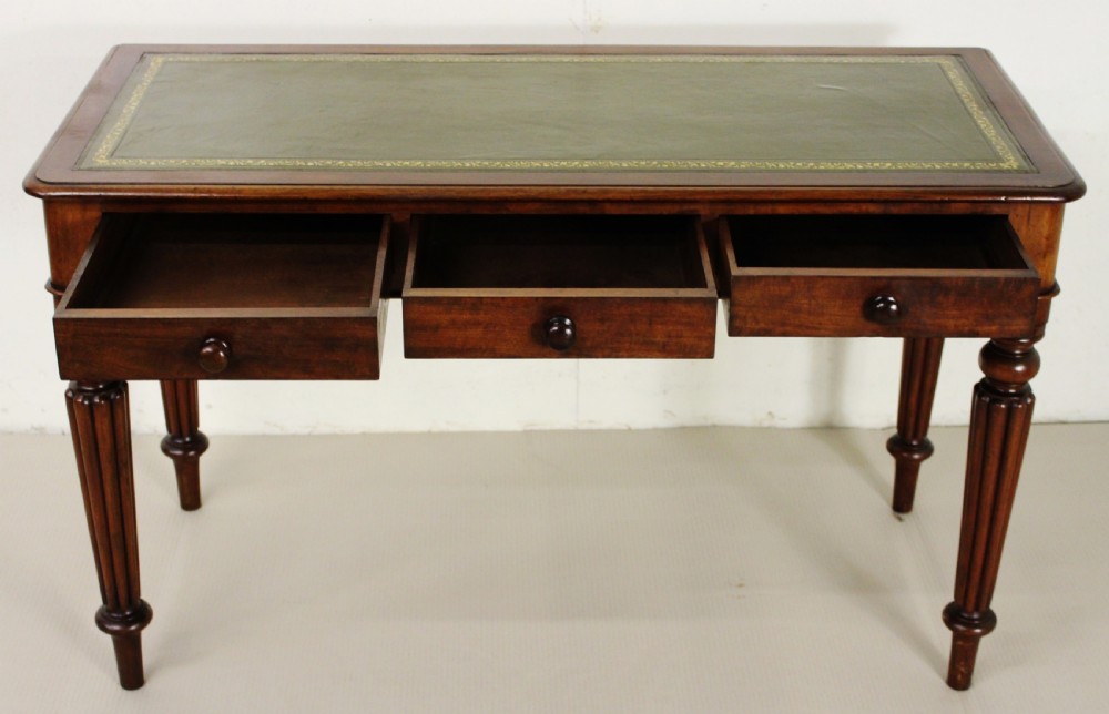 Victorian Mahogany 3 Drawer Writing Table View VIII