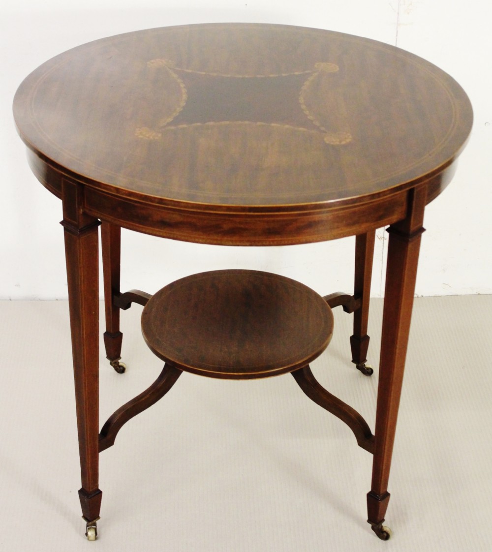 Inlaid Mahogany Occasional Table