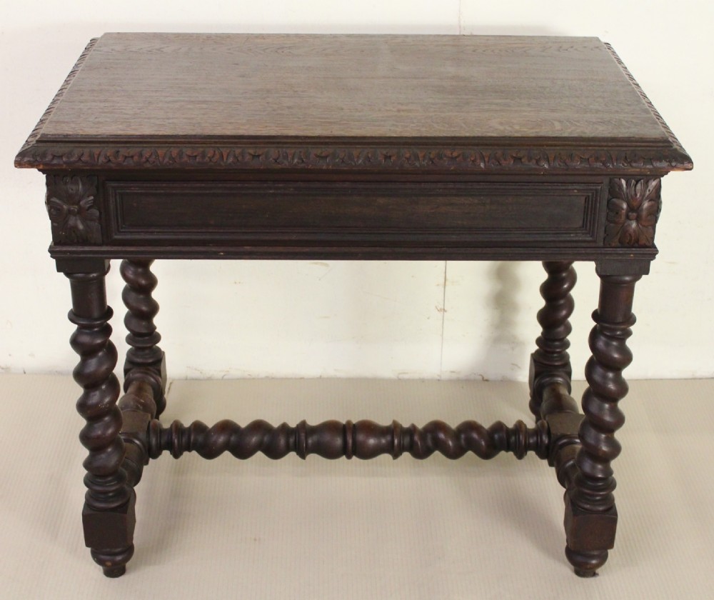 Carved Oak Side Table View III