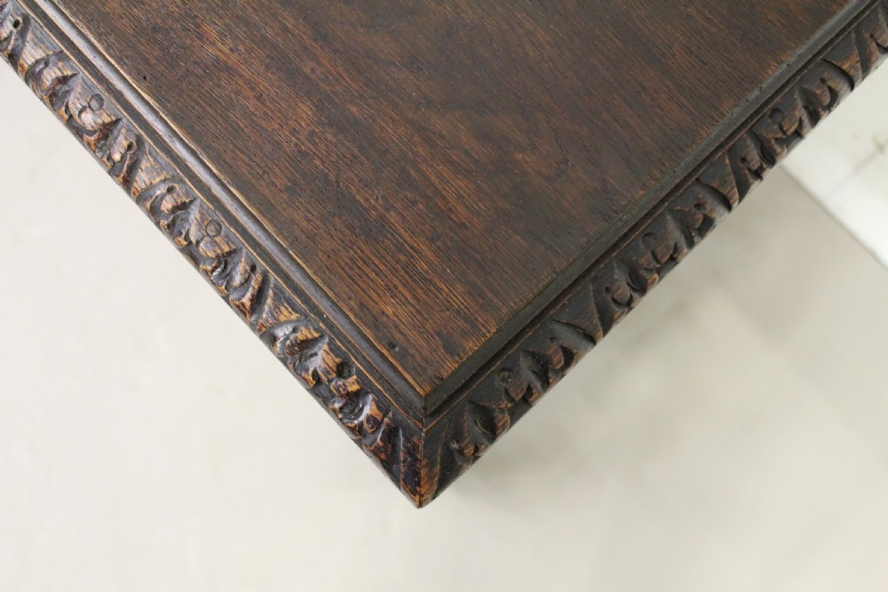 Carved Oak Side Table View X